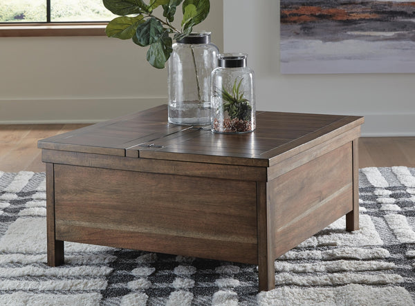 Moriville Lift-Top Coffee Table Grayish Brown