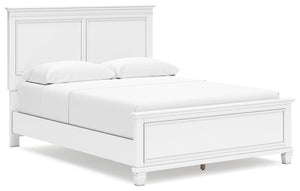 Fortman Queen Panel Bed White