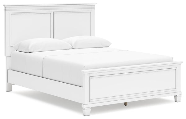Fortman Queen Panel Bed White