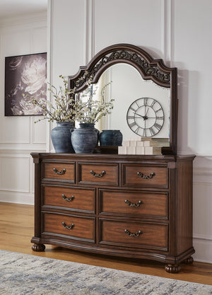 Lavinton 7-Drawer Dresser & Mirror Brown