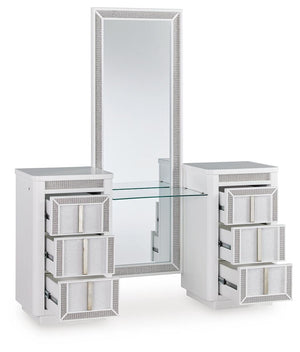 Chalanna Vanity with Mirror White