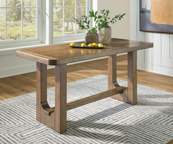 Cabalynn Rectangle Counter-Height Dining Table Light Brown
