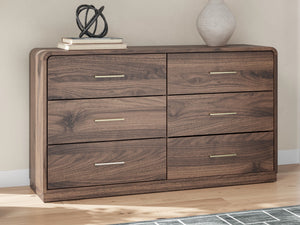 Fortlorn 6-Drawer Dresser Walnut Brown