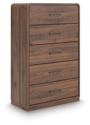 Fortlorn 5-Drawer Chest Walnut Brown