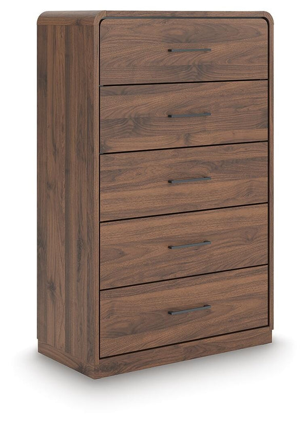 Fortlorn 5-Drawer Chest Walnut Brown