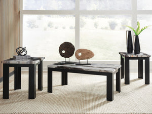 Jazmore 3-Piece Occasional Table Set Dark Brown
