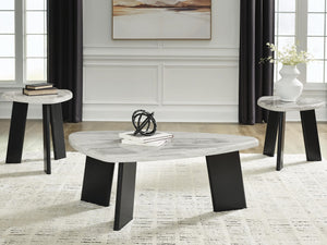 Lilyberg 3-Piece Occasional Table Set Gray/Black