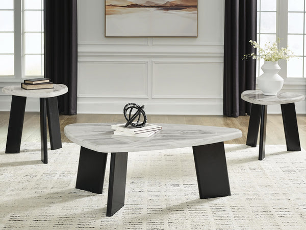 Lilyberg 3-Piece Occasional Table Set Gray/Black