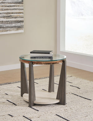Frazwa Round End Table Multi