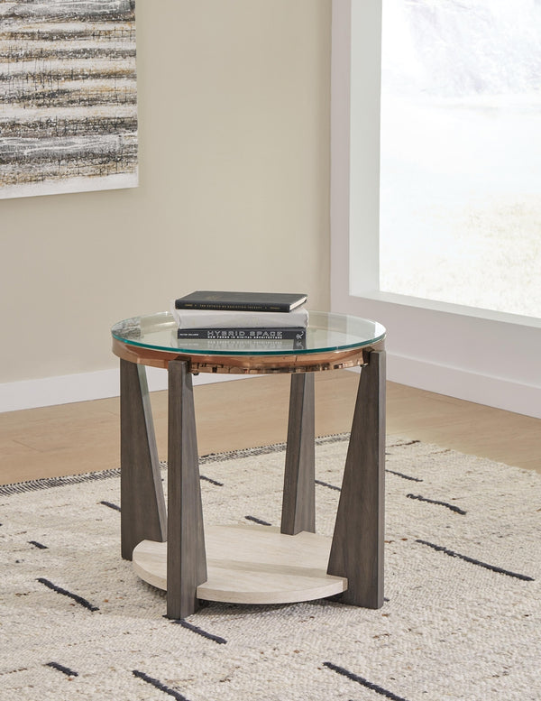 Frazwa Round End Table Multi