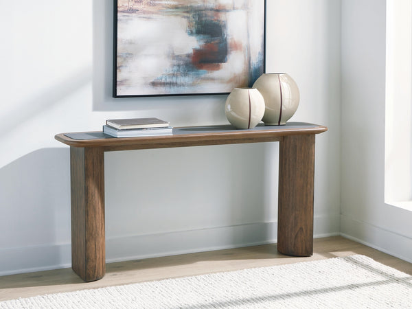 Dontayne Sofa Table Warm Brown