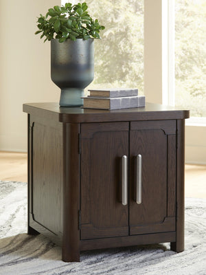 Breckington 2-Door End Table Dark Brown