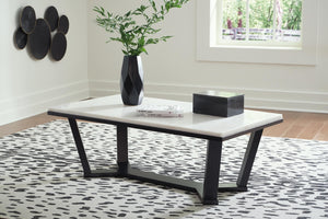 Fostead Rectangle Coffee Table White/Espresso