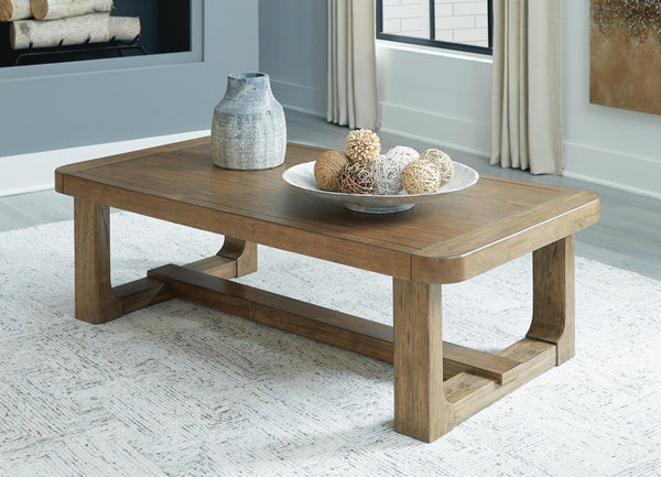 Cabalynn Rectangle Coffee Table Light Brown