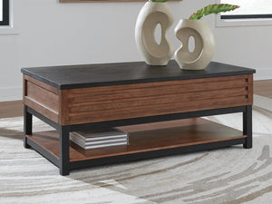 Kallari Lift-Top Coffee Table Warm Brown/Black
