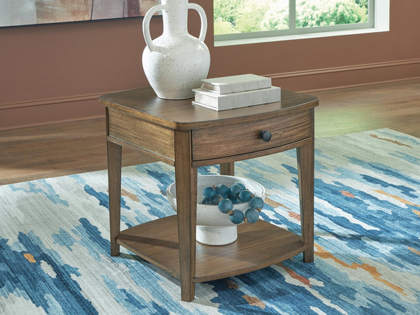 Burkbyer 1-Drawer End Table Brown