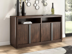 Dilenno 4-Door Dining Server Dark Brown
