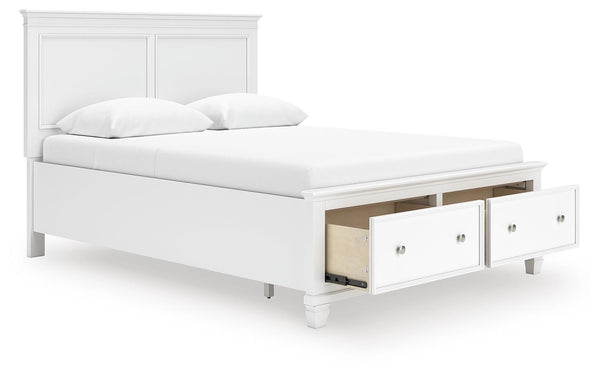 Fortman Queen Panel Storage Bed White