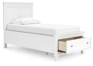 Fortman Twin Panel Storage Bed White