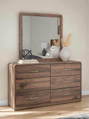 Fortlorn Dresser & Mirror Walnut Brown