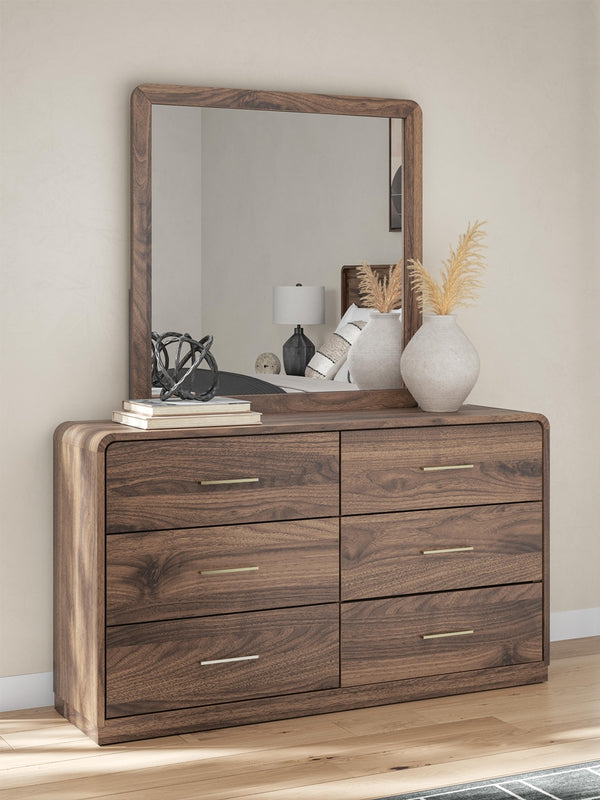 Fortlorn Dresser & Mirror Walnut Brown
