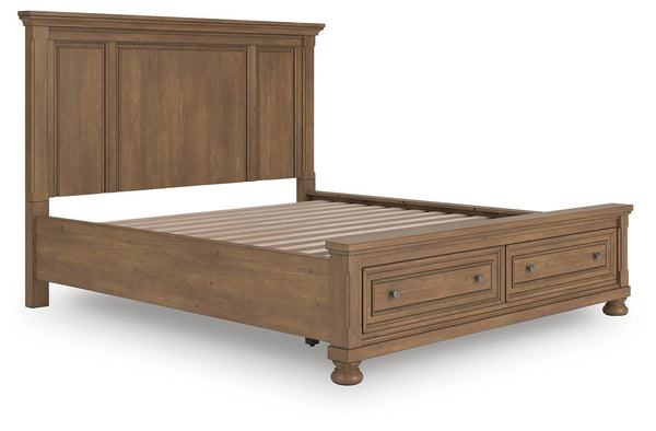Feddinger California King Panel Storage Bed Medium Brown