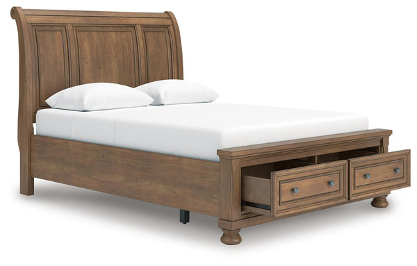 Feddinger Queen Storage Sleigh Bed Medium Brown