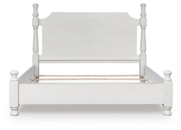 Rowlenstown California King Poster Bed Antique White