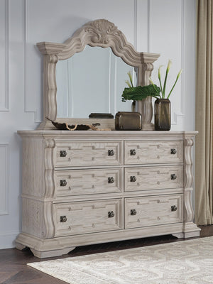 Bruchandi Dresser & Mirror Antique White
