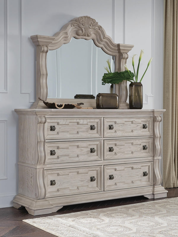 Bruchandi Dresser & Mirror Antique White