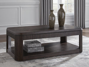 Carlibrie Lift-Top Coffee Table Warm Brown