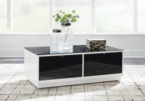 Gardoni 2-Drawer Rectangle Coffee Table White/Black