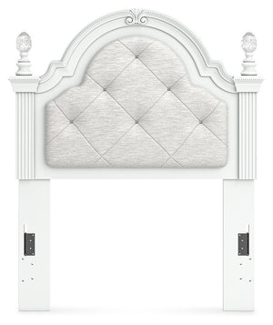 Kozlani Twin Upholstered Button Tufted Panel Headboard White