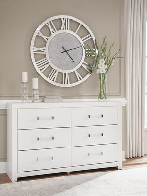 Maeling 6-Drawer Dresser White