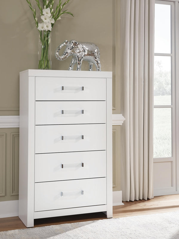 Maeling 5-Drawer Chest White