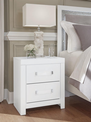 Maeling 2-Drawer Nightstand White