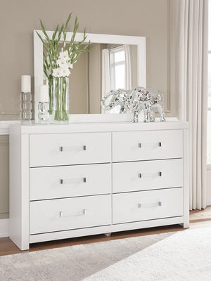 Maeling Dresser & Mirror White
