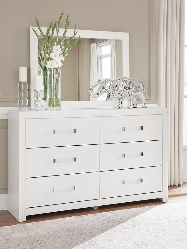 Maeling Dresser & Mirror White