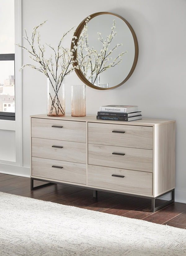 Socalle 6-Drawer Dresser Light Natural