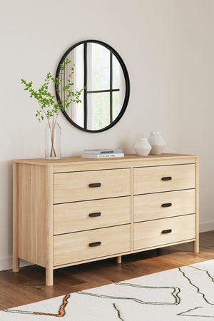 Cabinella 6-Drawer Dresser Tan