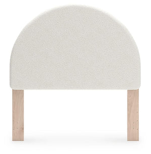 Arloster Full Upholstered Panel Headboard White/Tan