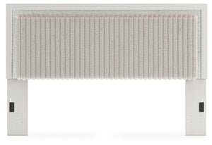 Zuraleus King Upholstered Panel Headboard White
