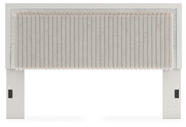 Zuraleus King Upholstered Panel Headboard White