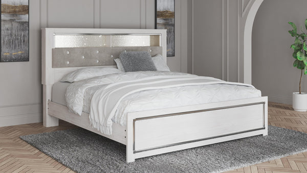 Altyra King Panel Bookcase Bed White