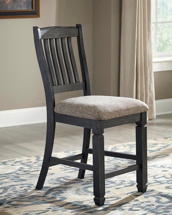 Tyler Creek Pastoral Charm Upholstered Counter-Height Barstool Black/Grayish Brown