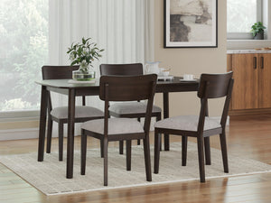 Mallenette Dining Table & 4 Chairs Merlot