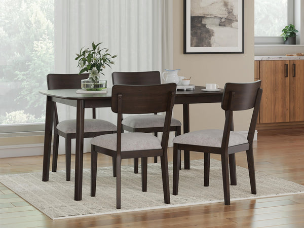 Mallenette Dining Table & 4 Chairs Merlot