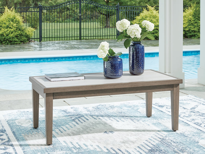 Rainier Ranch Outdoor Rectangle Coffee Table Brown/Beige