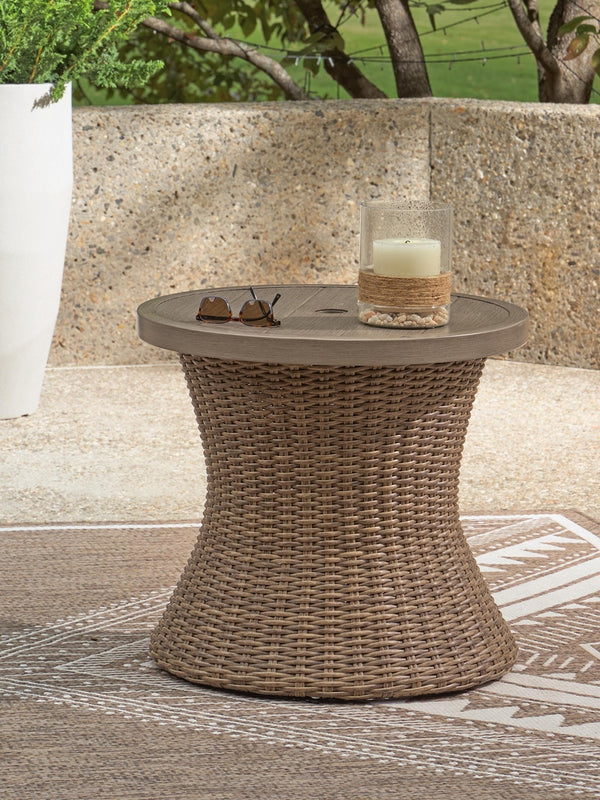 Laguna Heights Outdoor End Table Beige