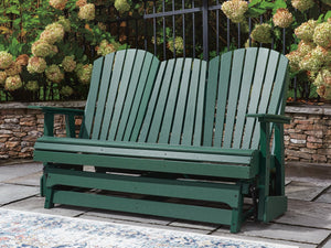 Shell Beach Outdoor Loveseat Glider Green